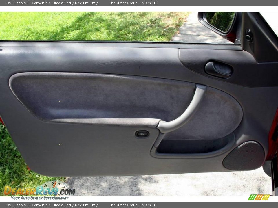 1999 Saab 9-3 Convertible Imola Red / Medium Gray Photo #29