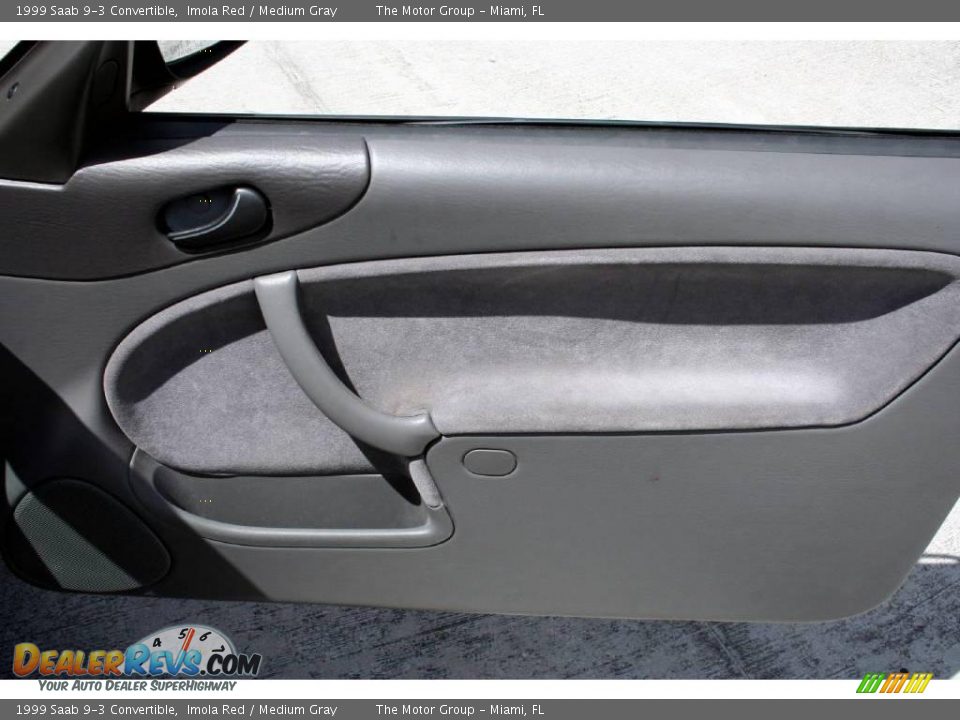 1999 Saab 9-3 Convertible Imola Red / Medium Gray Photo #30