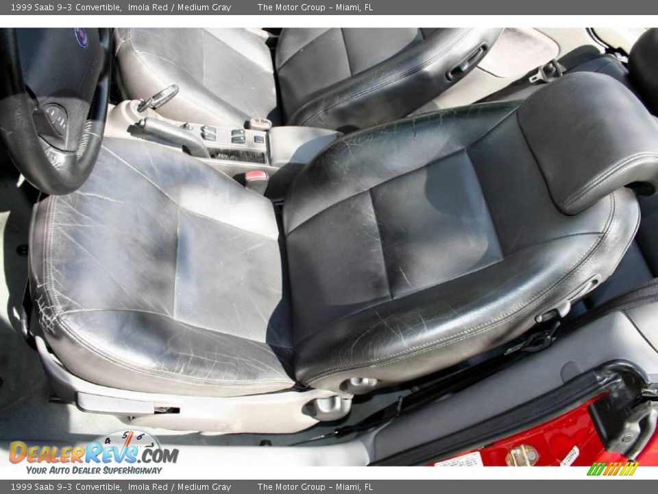 1999 Saab 9-3 Convertible Imola Red / Medium Gray Photo #31