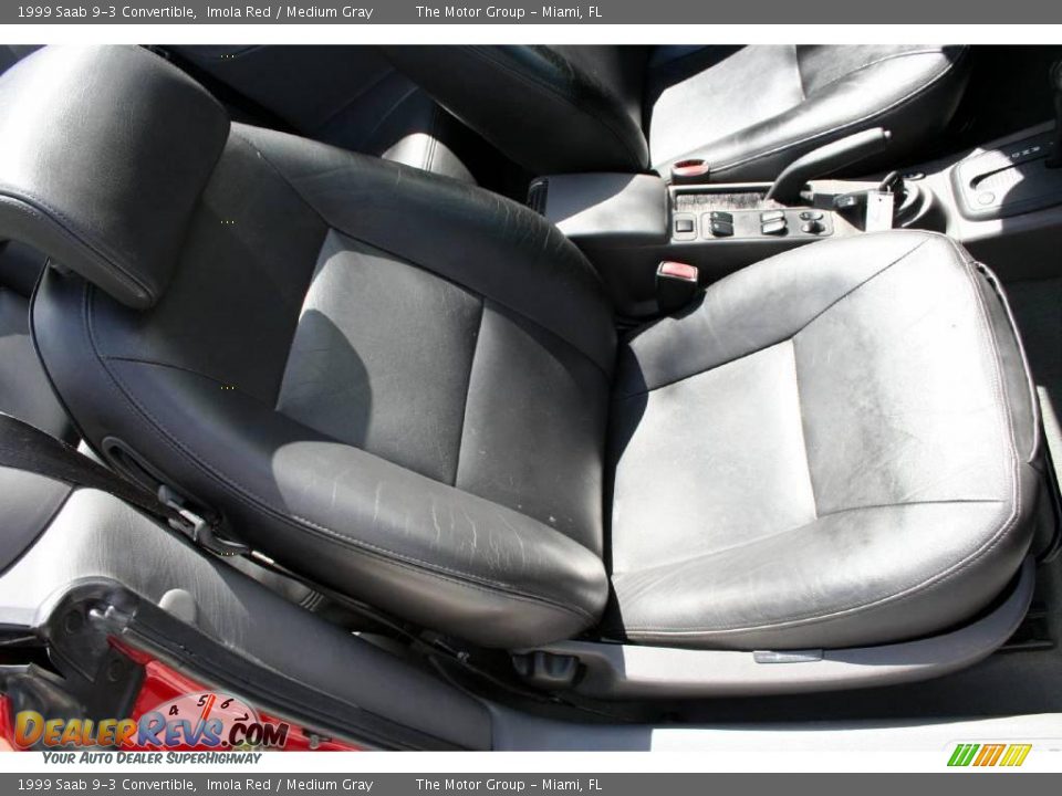 1999 Saab 9-3 Convertible Imola Red / Medium Gray Photo #32