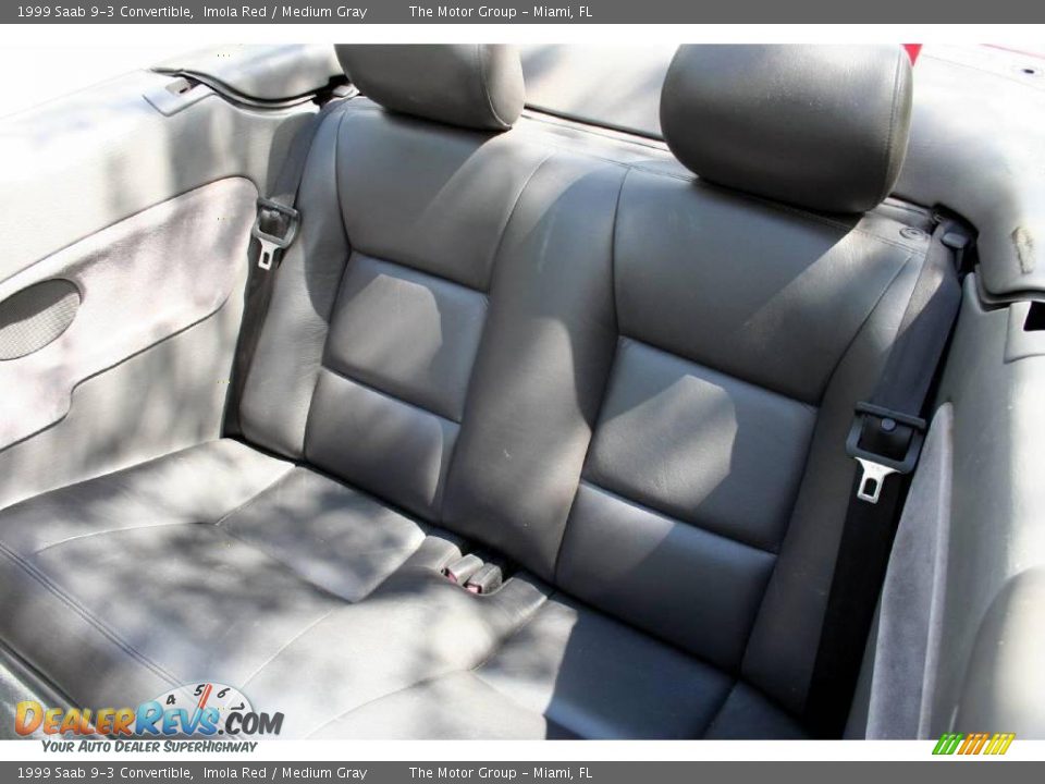 1999 Saab 9-3 Convertible Imola Red / Medium Gray Photo #35