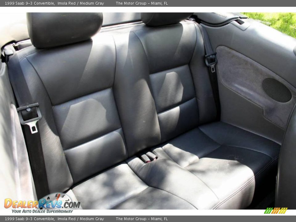 1999 Saab 9-3 Convertible Imola Red / Medium Gray Photo #36
