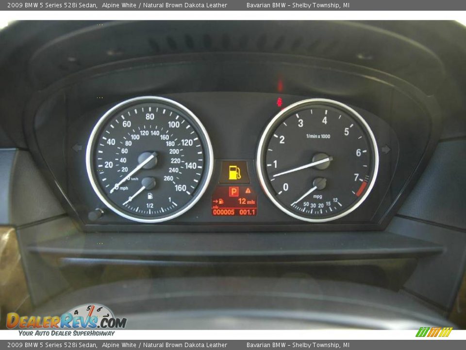 2009 BMW 5 Series 528i Sedan Alpine White / Natural Brown Dakota Leather Photo #19