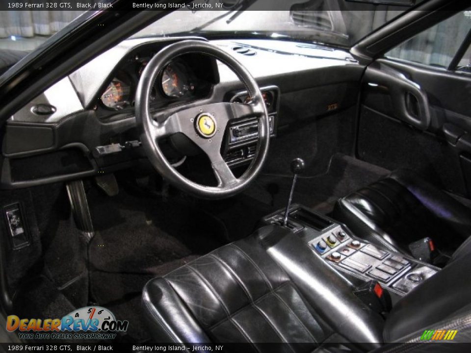 Black Interior - 1989 Ferrari 328 GTS Photo #7