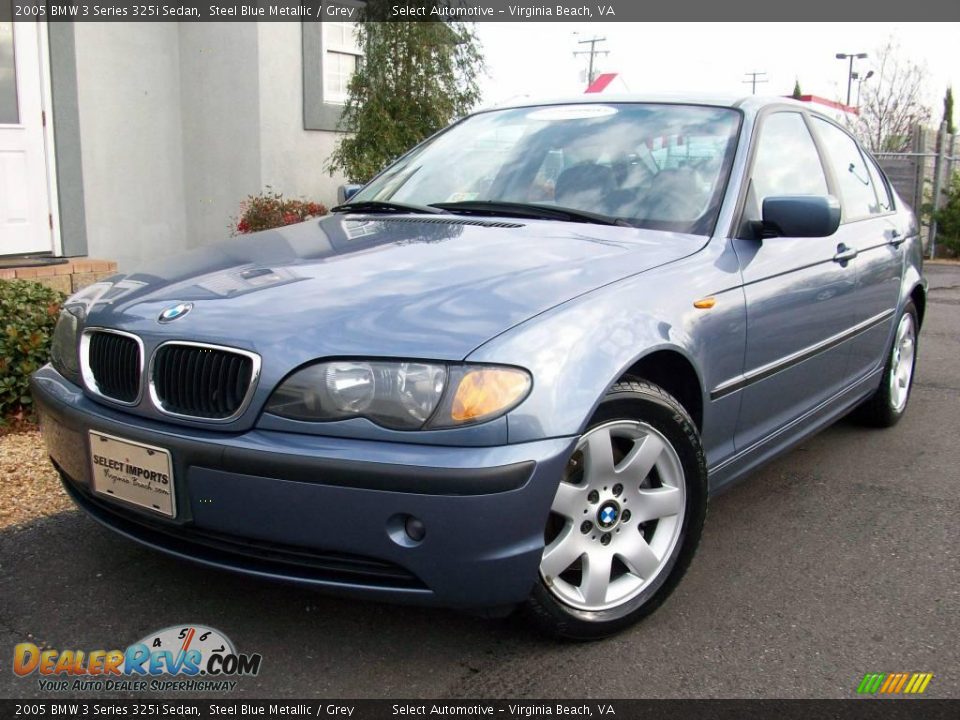 2005 BMW 3 Series 325i Sedan Steel Blue Metallic / Grey Photo #1