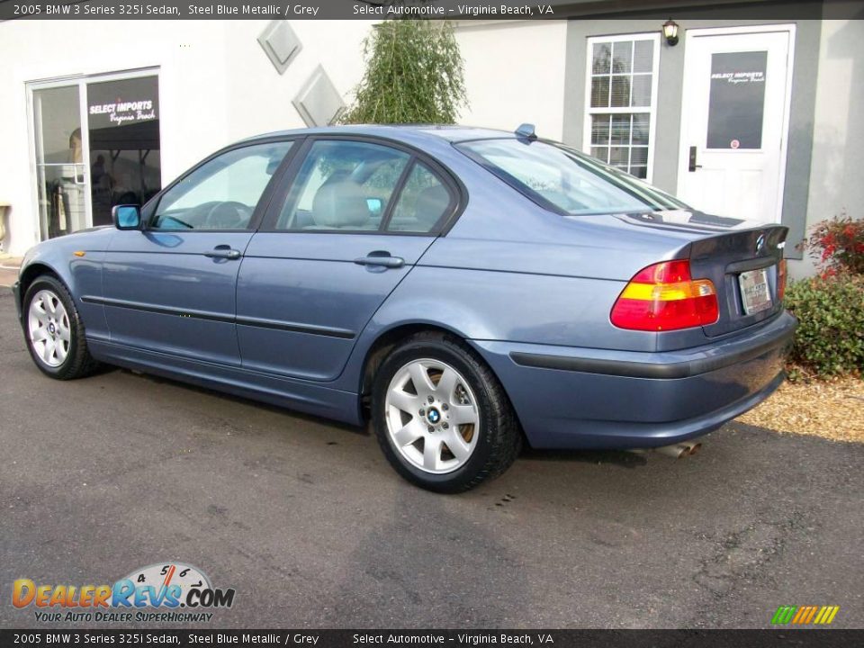 2005 BMW 3 Series 325i Sedan Steel Blue Metallic / Grey Photo #3