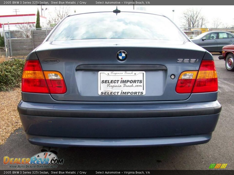 2005 BMW 3 Series 325i Sedan Steel Blue Metallic / Grey Photo #5