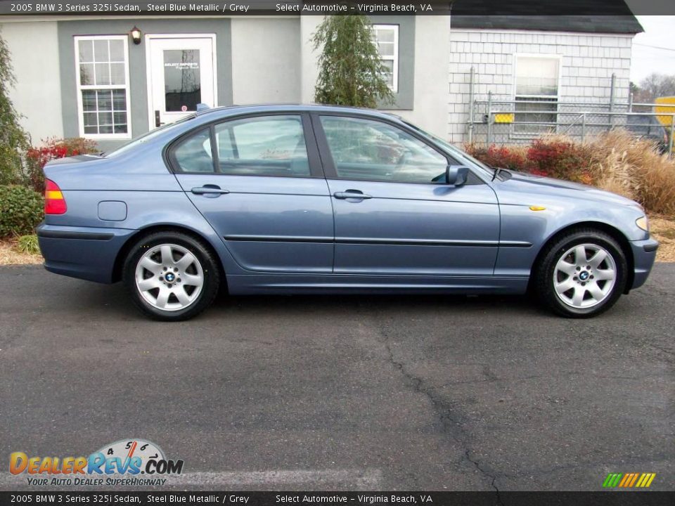 2005 BMW 3 Series 325i Sedan Steel Blue Metallic / Grey Photo #8