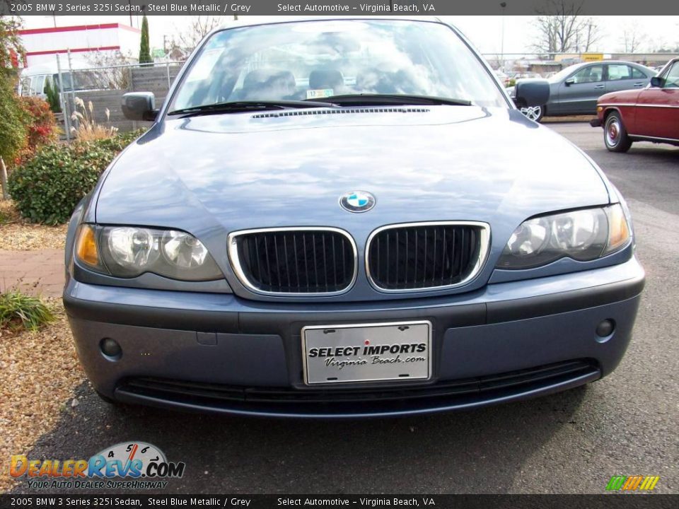 2005 BMW 3 Series 325i Sedan Steel Blue Metallic / Grey Photo #11