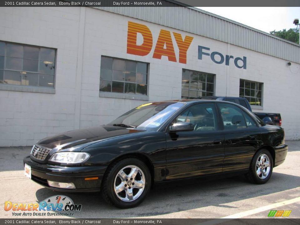 2001 Cadillac Catera Sedan Ebony Black / Charcoal Photo #1