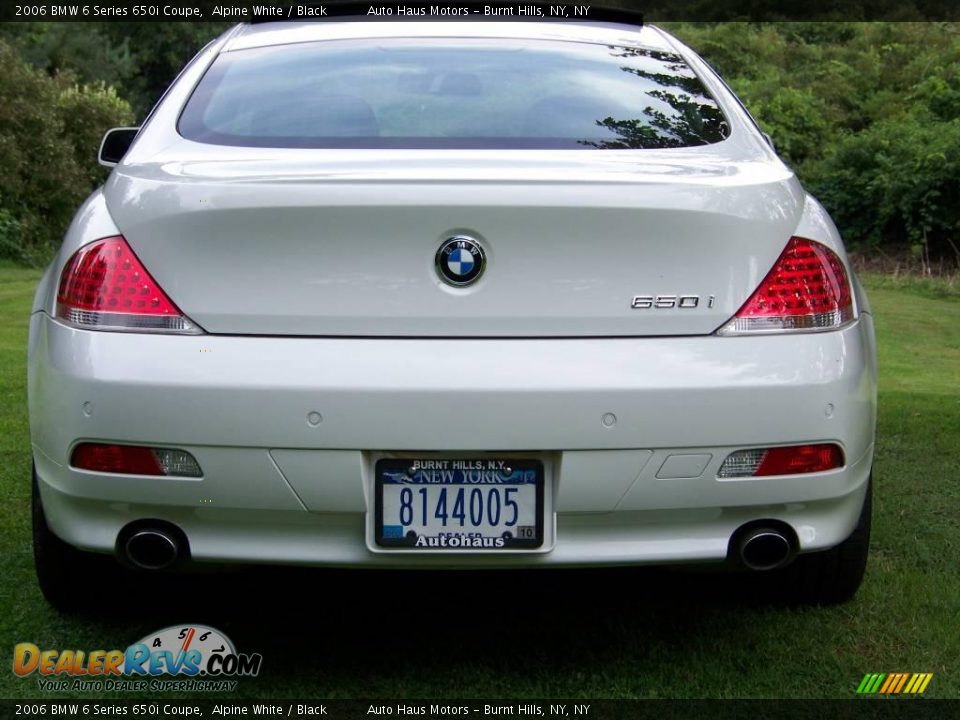 2006 BMW 6 Series 650i Coupe Alpine White / Black Photo #9