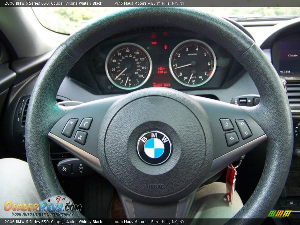 2006 BMW 6 Series 650i Coupe Alpine White / Black Photo #25