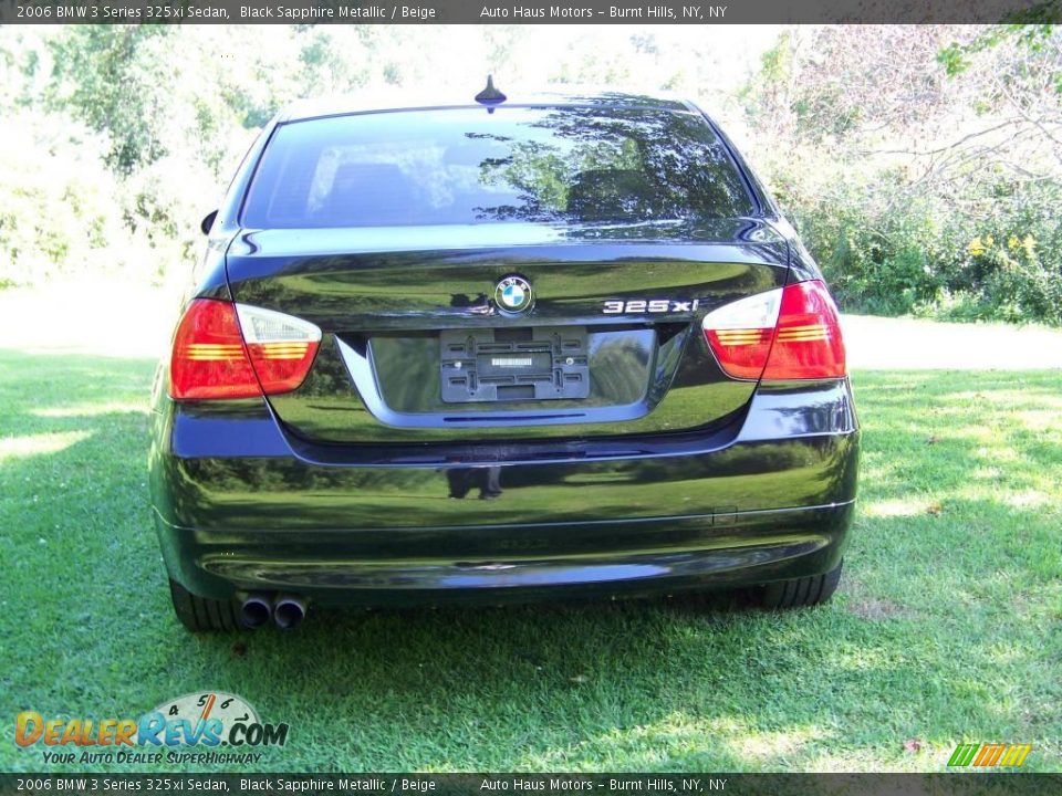 2006 BMW 3 Series 325xi Sedan Black Sapphire Metallic / Beige Photo #6