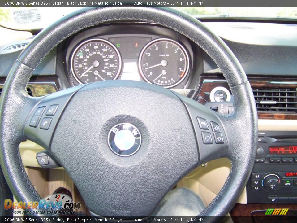 2006 BMW 3 Series 325xi Sedan Black Sapphire Metallic / Beige Photo #21