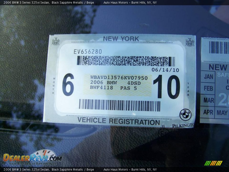 2006 BMW 3 Series 325xi Sedan Black Sapphire Metallic / Beige Photo #30
