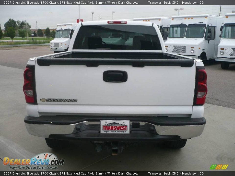 2007 Chevrolet Silverado 1500 Classic Z71 Extended Cab 4x4 Summit White / Dark Charcoal Photo #5