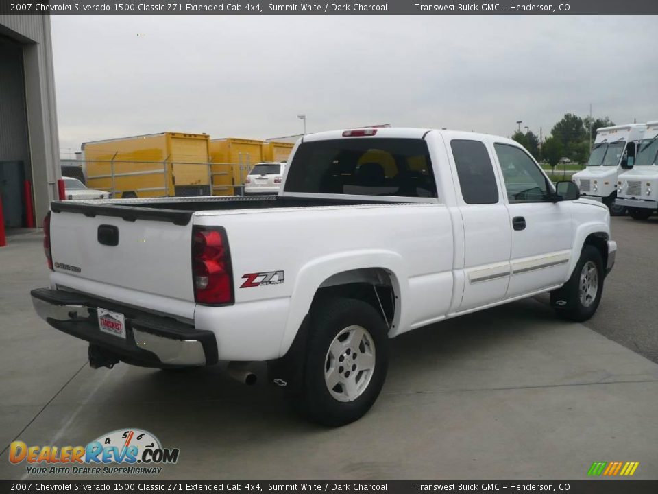 2007 Chevrolet Silverado 1500 Classic Z71 Extended Cab 4x4 Summit White / Dark Charcoal Photo #6