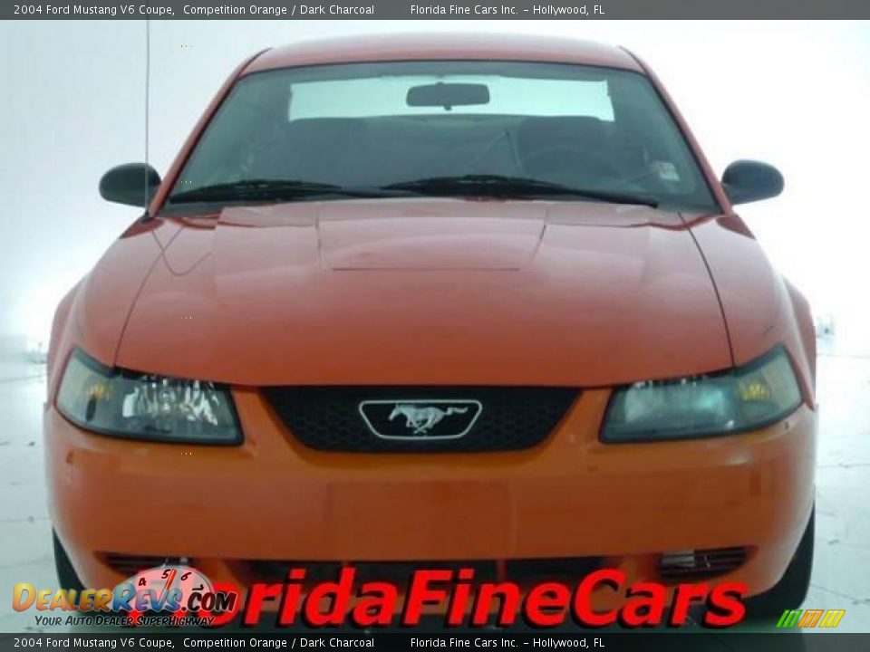 2004 Ford Mustang V6 Coupe Competition Orange / Dark Charcoal Photo #5