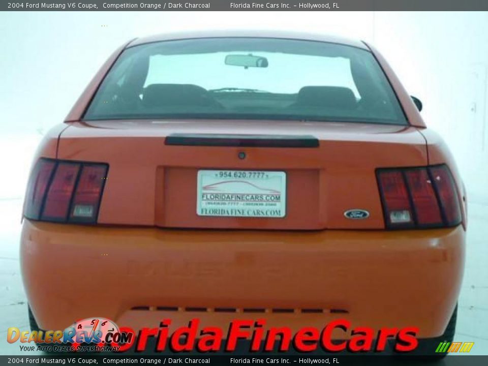 2004 Ford Mustang V6 Coupe Competition Orange / Dark Charcoal Photo #6