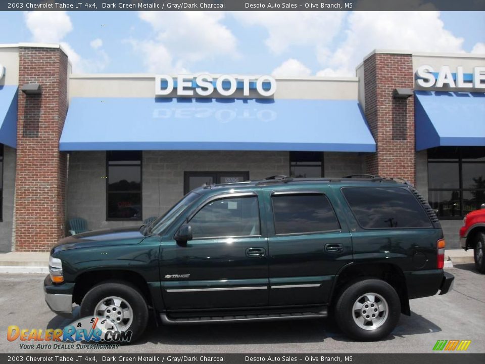 2003 Chevrolet Tahoe LT 4x4 Dark Green Metallic / Gray/Dark Charcoal Photo #1