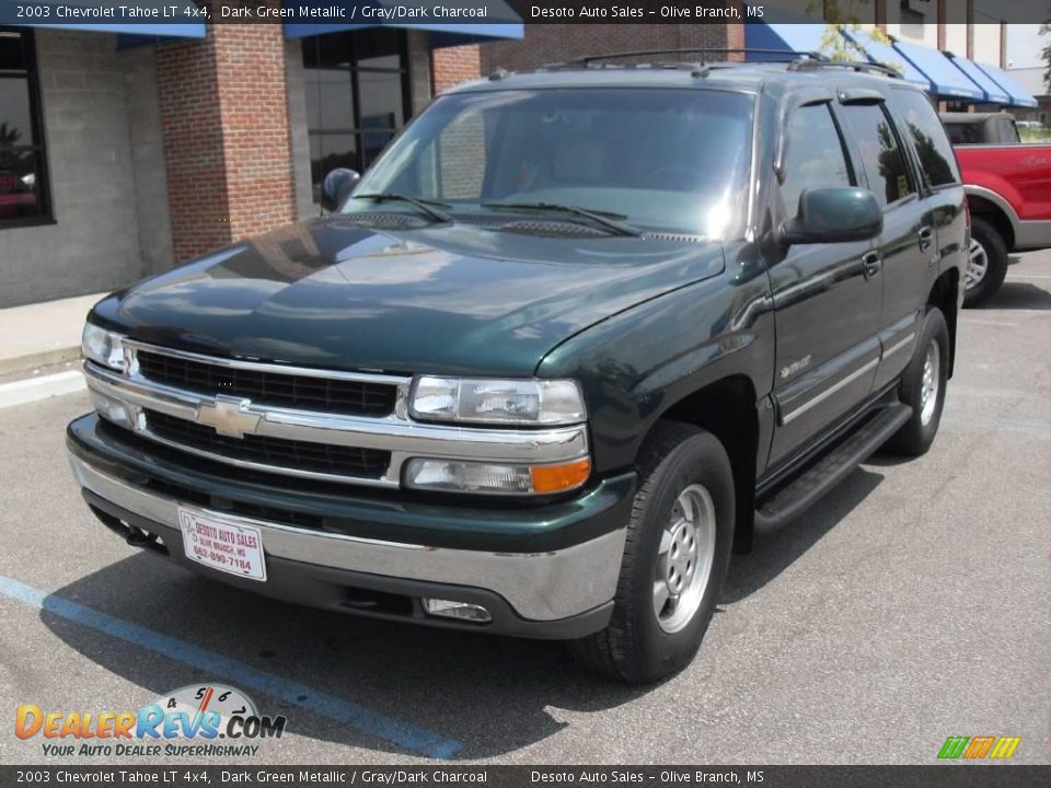 2003 Chevrolet Tahoe LT 4x4 Dark Green Metallic / Gray/Dark Charcoal Photo #2