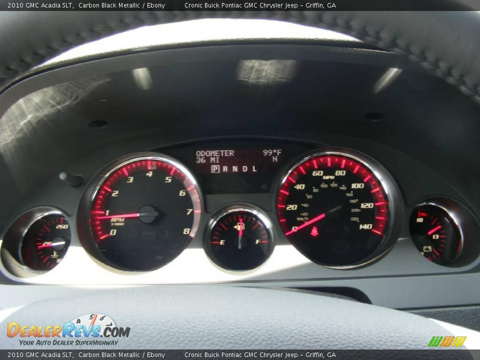 2010 GMC Acadia SLT Carbon Black Metallic / Ebony Photo #20