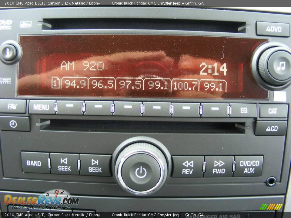 2010 GMC Acadia SLT Carbon Black Metallic / Ebony Photo #21