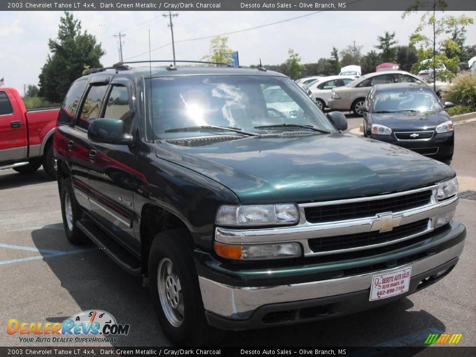 2003 Chevrolet Tahoe LT 4x4 Dark Green Metallic / Gray/Dark Charcoal Photo #4