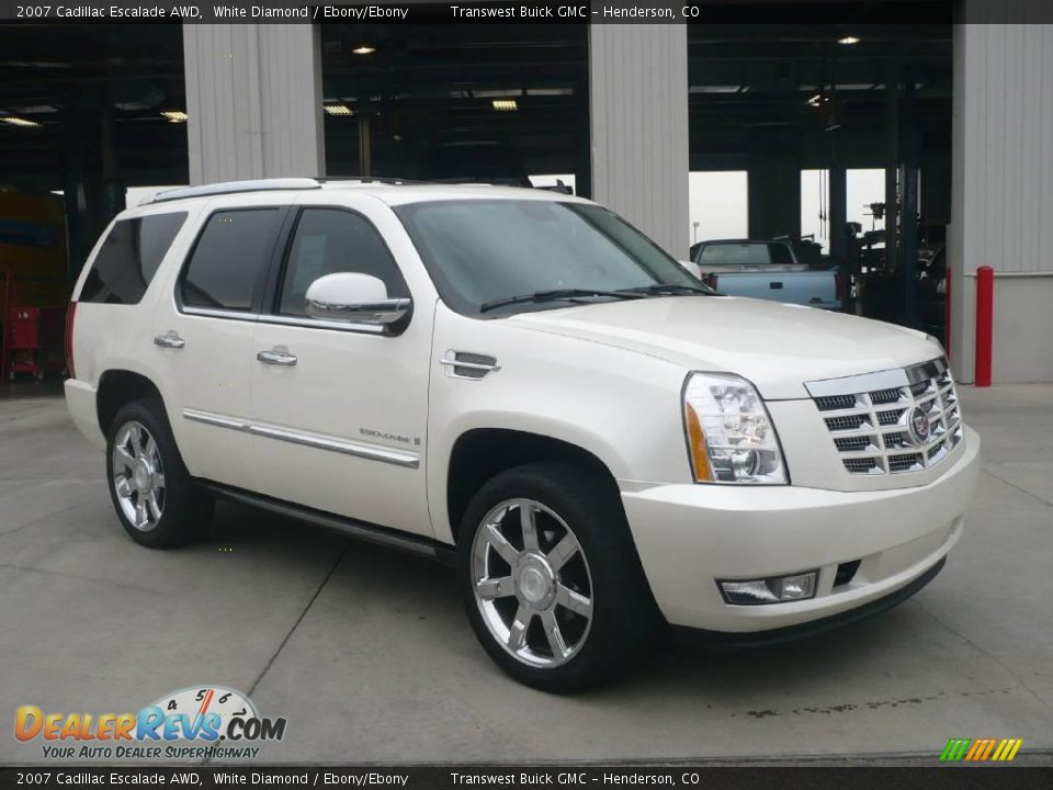 2007 Cadillac Escalade AWD White Diamond / Ebony/Ebony Photo #1