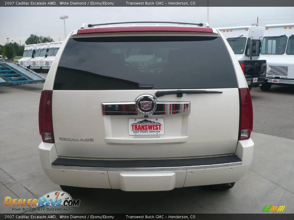 2007 Cadillac Escalade AWD White Diamond / Ebony/Ebony Photo #5