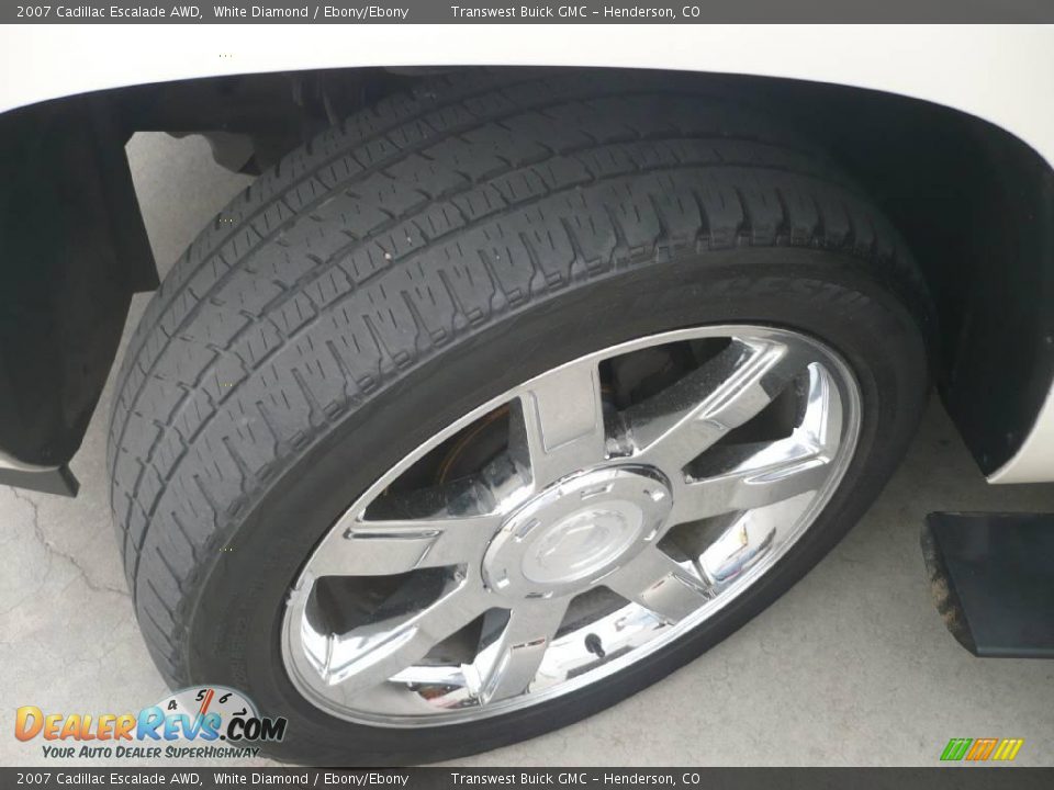 2007 Cadillac Escalade AWD White Diamond / Ebony/Ebony Photo #7