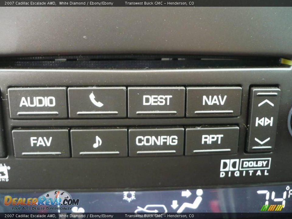2007 Cadillac Escalade AWD White Diamond / Ebony/Ebony Photo #25