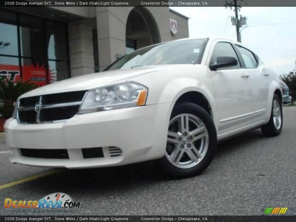 2008 Dodge Avenger SXT Stone White / Dark Khaki/Light Graystone Photo #1