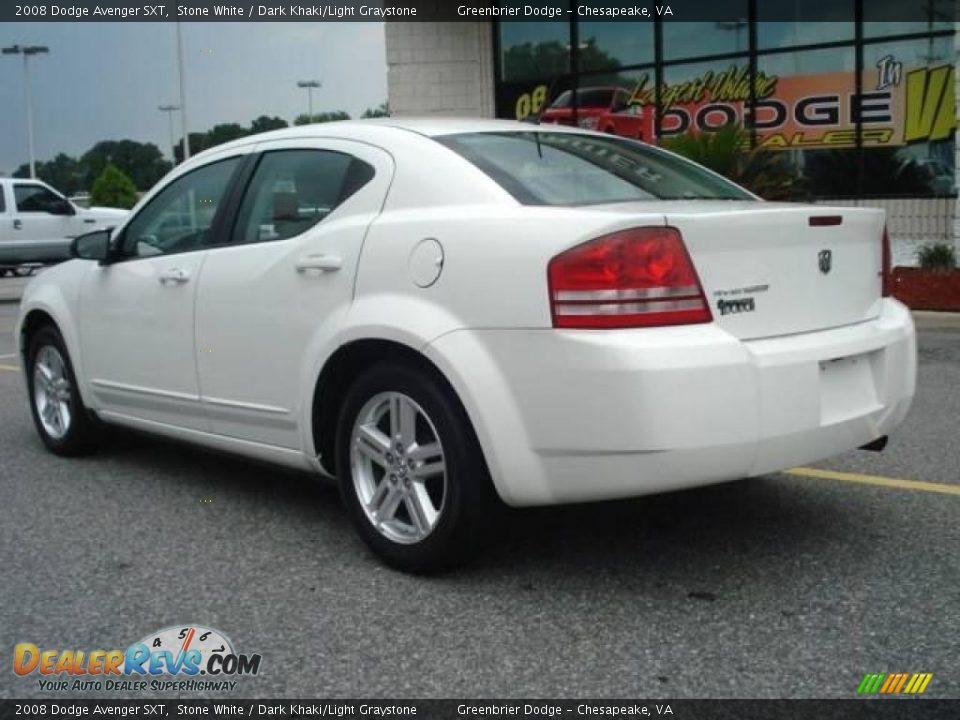 2008 Dodge Avenger SXT Stone White / Dark Khaki/Light Graystone Photo #4