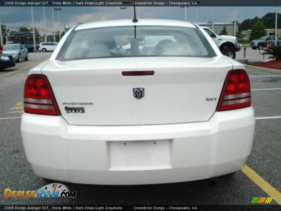 2008 Dodge Avenger SXT Stone White / Dark Khaki/Light Graystone Photo #5