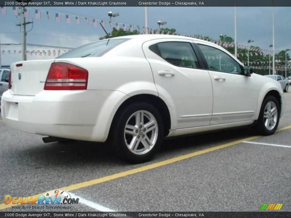 2008 Dodge Avenger SXT Stone White / Dark Khaki/Light Graystone Photo #6