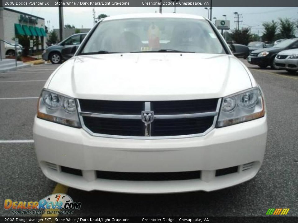 2008 Dodge Avenger SXT Stone White / Dark Khaki/Light Graystone Photo #9
