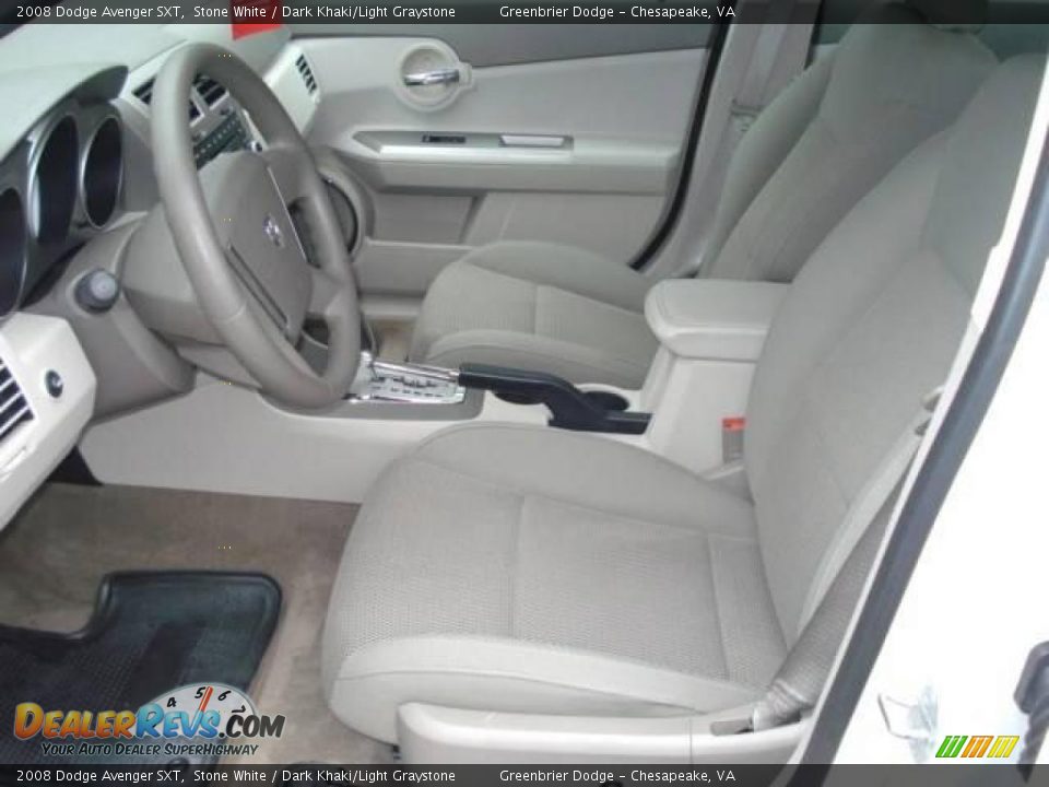 2008 Dodge Avenger SXT Stone White / Dark Khaki/Light Graystone Photo #10
