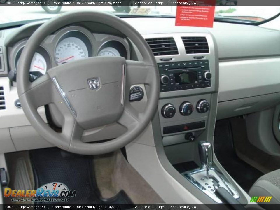 2008 Dodge Avenger SXT Stone White / Dark Khaki/Light Graystone Photo #12