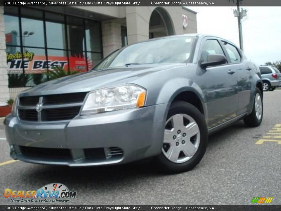 2008 Dodge Avenger SE Silver Steel Metallic / Dark Slate Gray/Light Slate Gray Photo #1