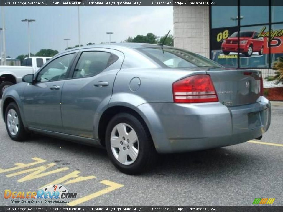 2008 Dodge Avenger SE Silver Steel Metallic / Dark Slate Gray/Light Slate Gray Photo #4