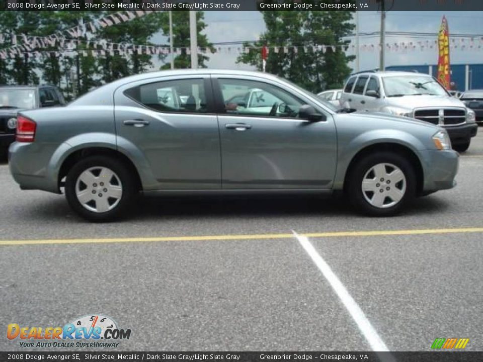 2008 Dodge Avenger SE Silver Steel Metallic / Dark Slate Gray/Light Slate Gray Photo #6