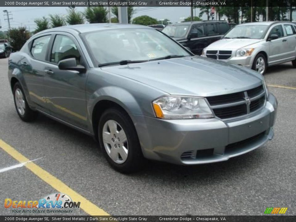 2008 Dodge Avenger SE Silver Steel Metallic / Dark Slate Gray/Light Slate Gray Photo #7