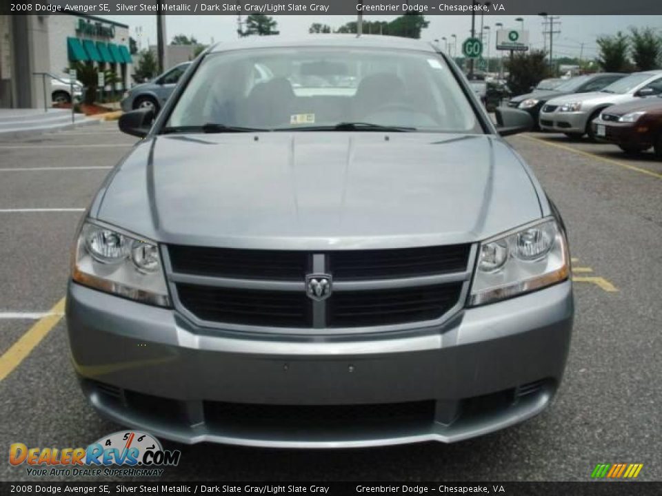 2008 Dodge Avenger SE Silver Steel Metallic / Dark Slate Gray/Light Slate Gray Photo #8