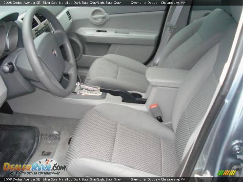 2008 Dodge Avenger SE Silver Steel Metallic / Dark Slate Gray/Light Slate Gray Photo #9
