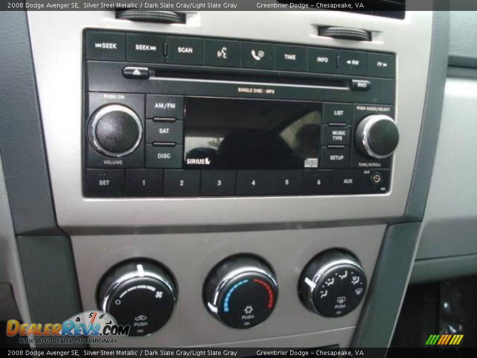 2008 Dodge Avenger SE Silver Steel Metallic / Dark Slate Gray/Light Slate Gray Photo #13
