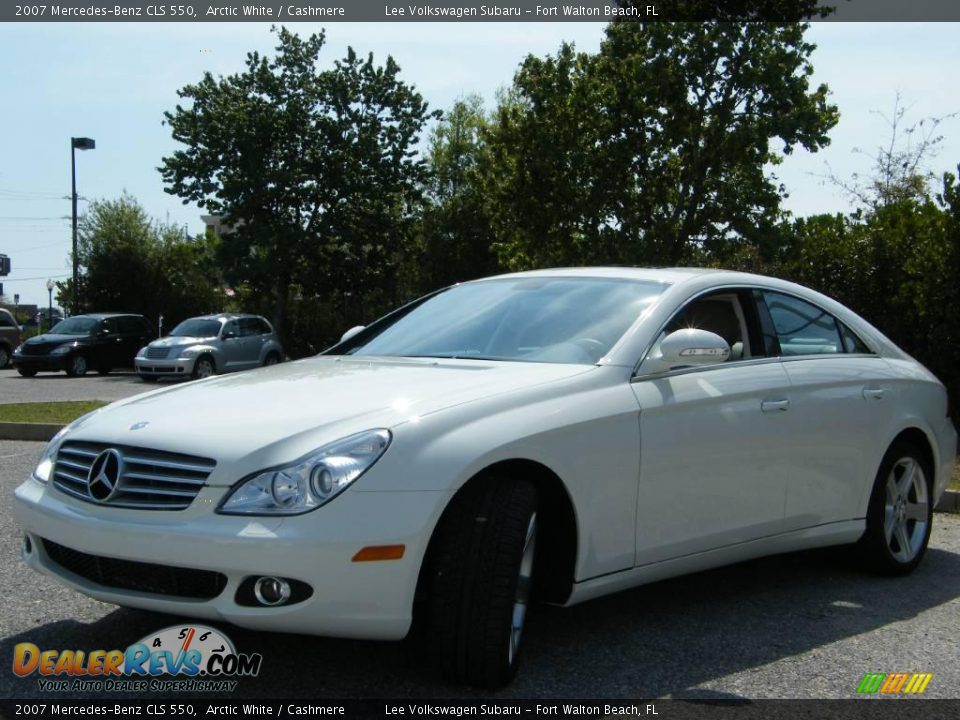 2007 Mercedes-Benz CLS 550 Arctic White / Cashmere Photo #1