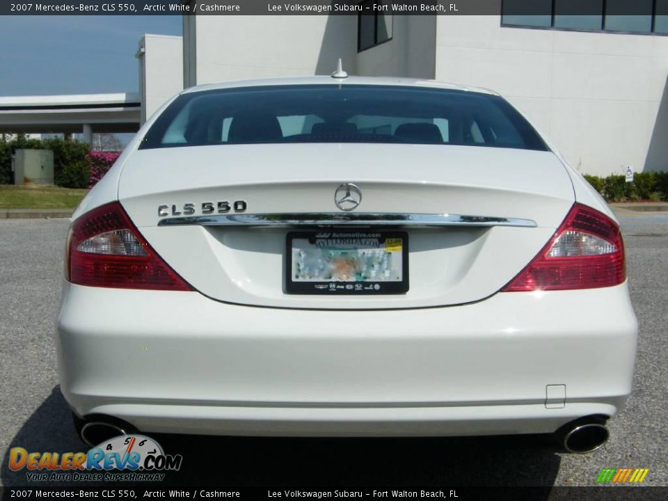 2007 Mercedes-Benz CLS 550 Arctic White / Cashmere Photo #4