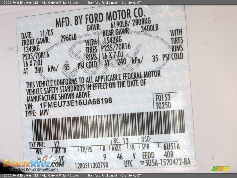 2006 Ford Explorer XLT 4x4 Oxford White / Stone Photo #18