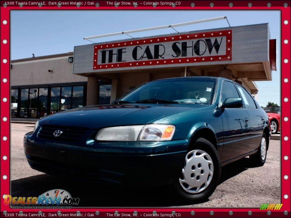 1998 Toyota Camry LE Dark Green Metallic / Oak Photo #1